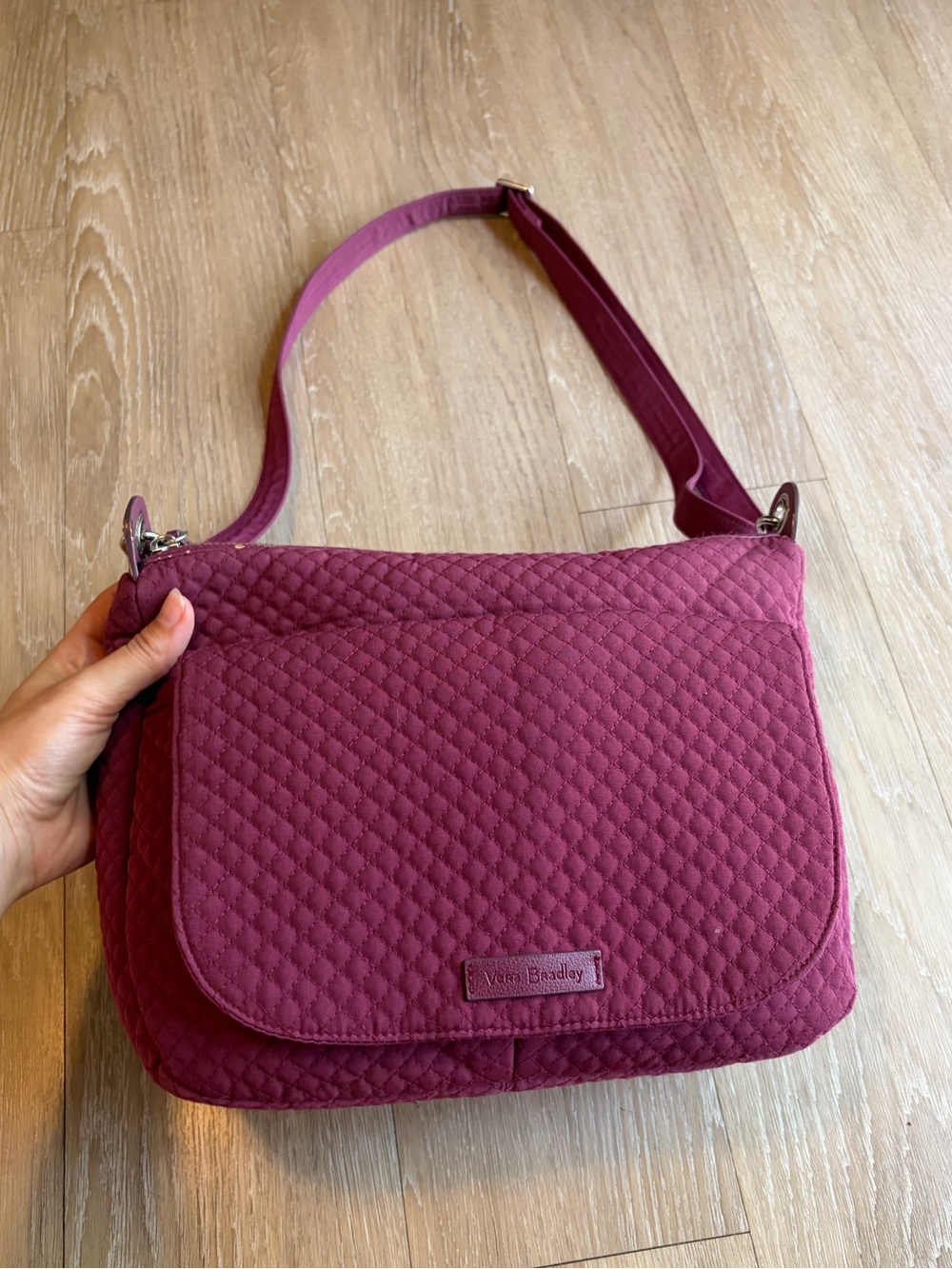 Vera Bradley Plum Shoulder Bag- Multiple Pockets